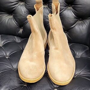Bottega Veneta Beige Suede Ankle Boots